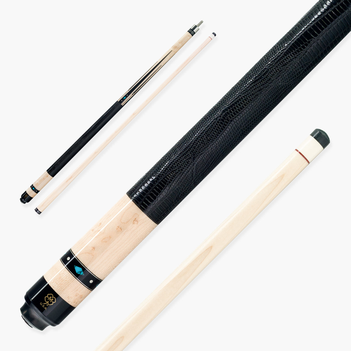 McDermott Hand Crafted TURQUOISE G-Series American Pool Cue 13mm tip – G433