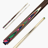 Baize Master Kingsley 2 Piece UV Printed Snooker and Pool Cue with 9.5mm Green Layered Tip