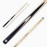 PRO147 Pro Match Ebony 2 Piece Snooker and Pool Cue 9.5mm Green Layered Tip