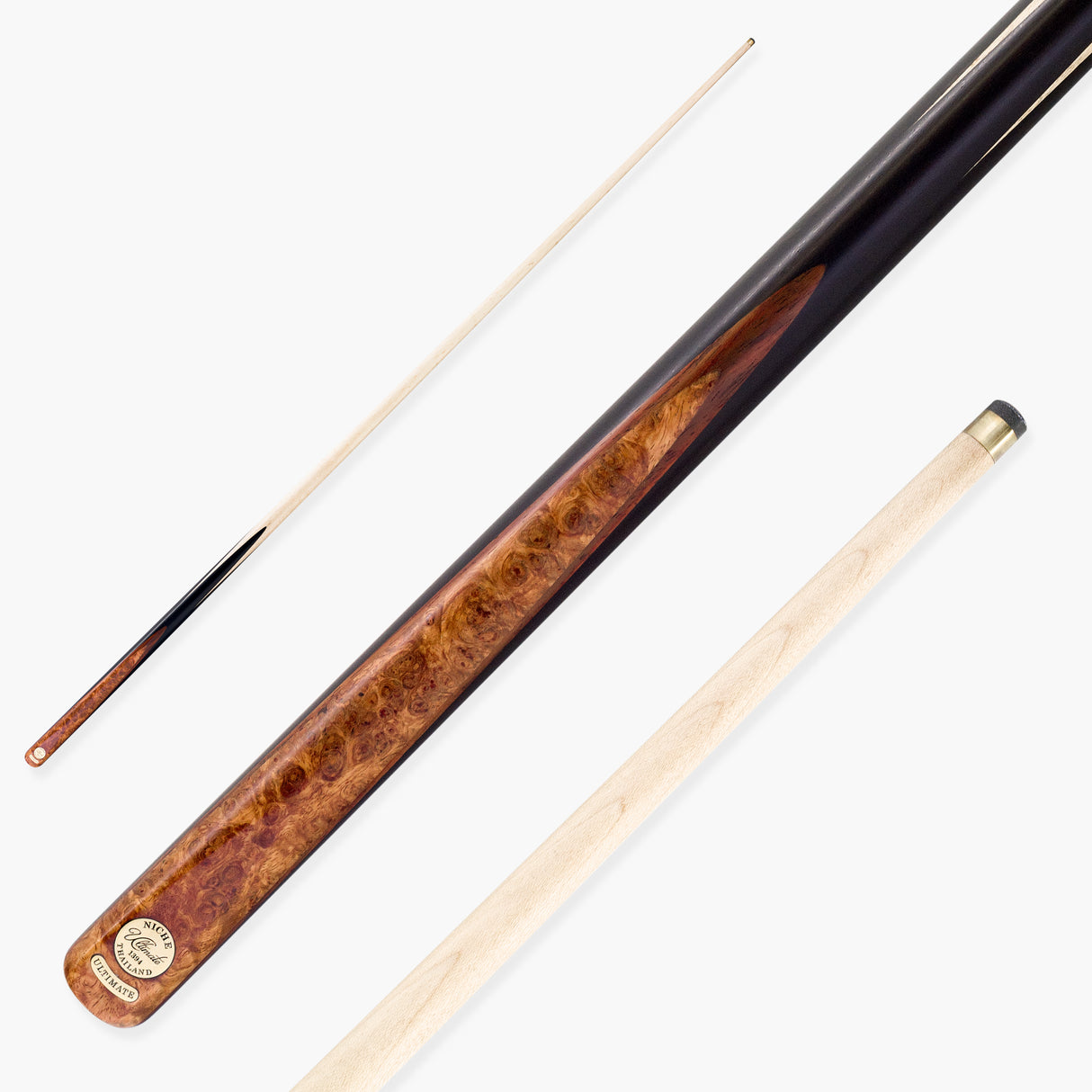 Niche Cues Thailand One Piece Snooker Cue 9.5mm Tip - Ultimate Maple