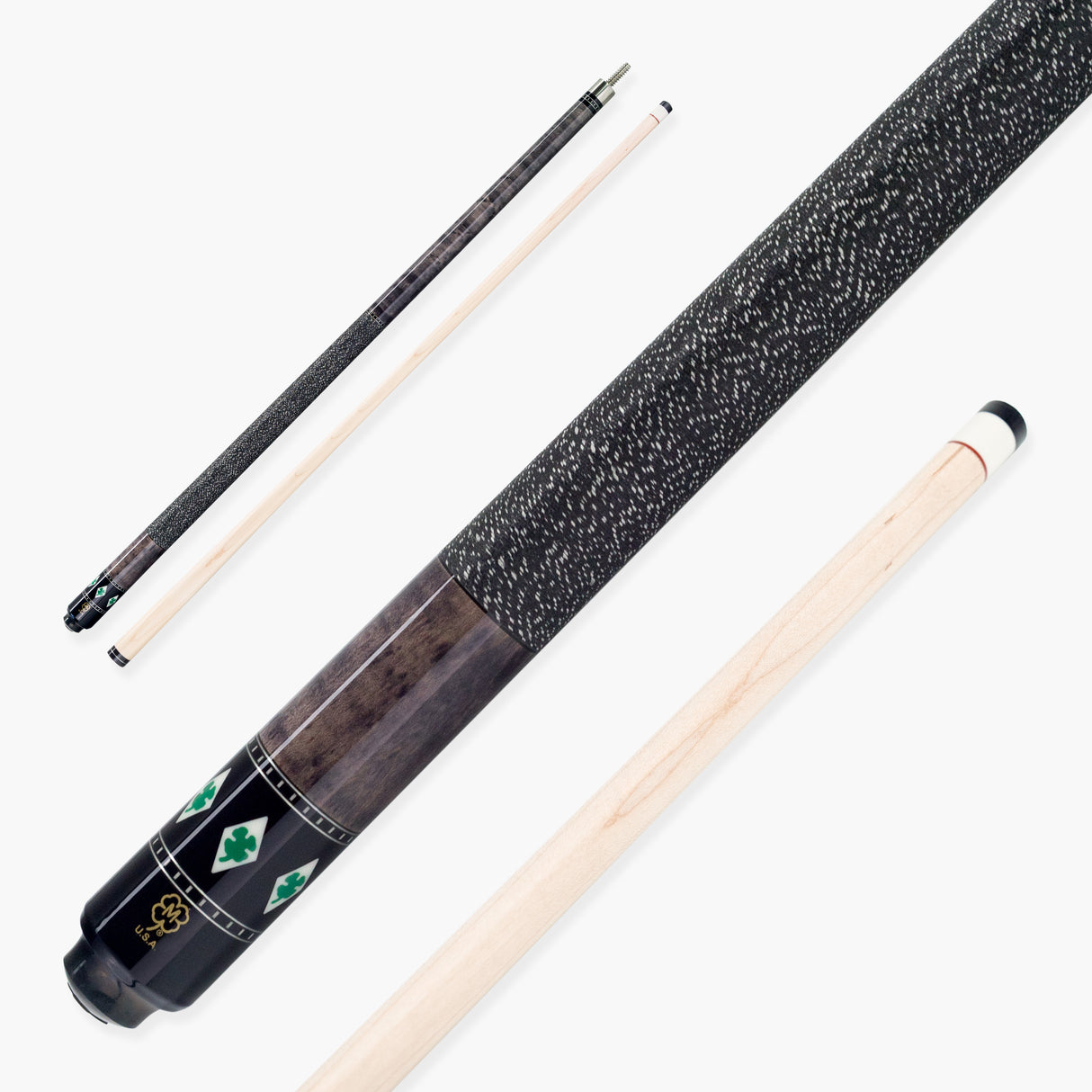 McDermott TITANIUM CLOVER Hand Crafted G-Series American Pool Cue 13mm tip – G332