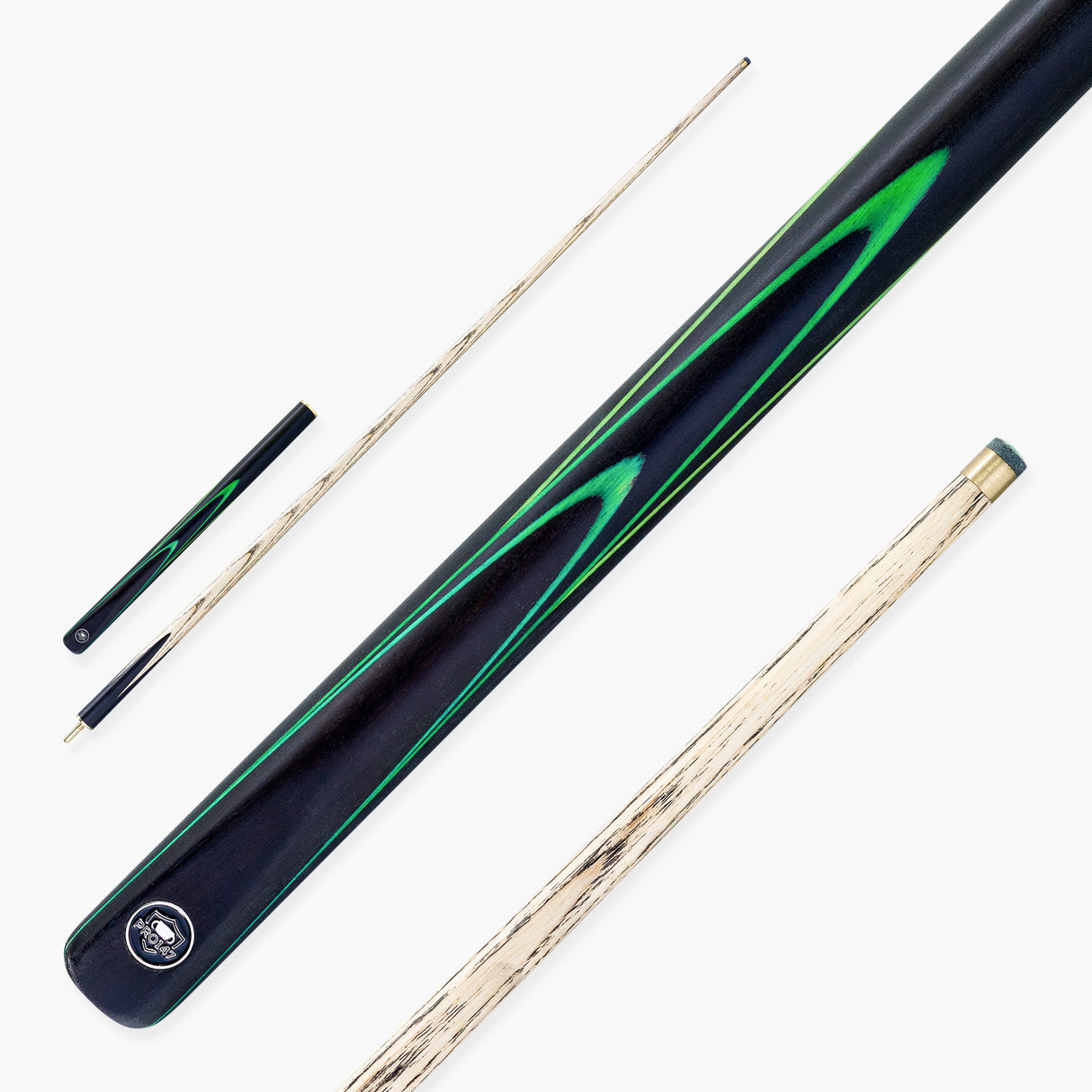 PRO147 Apollo 58 Inch 3/4 Jointed Hand Spliced Premium Snooker and Pool Cue 9.5mm Tip