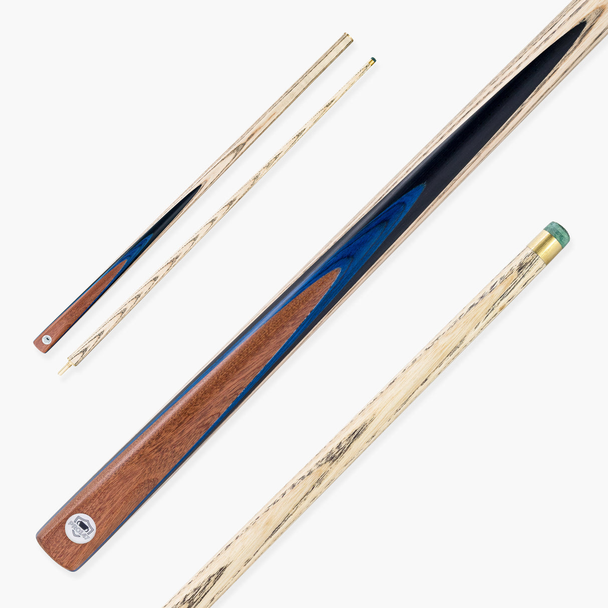 PRO147 Pro Match Sapphire 2 Piece Snooker and Pool Cue 9.5mm Green Layered Tip