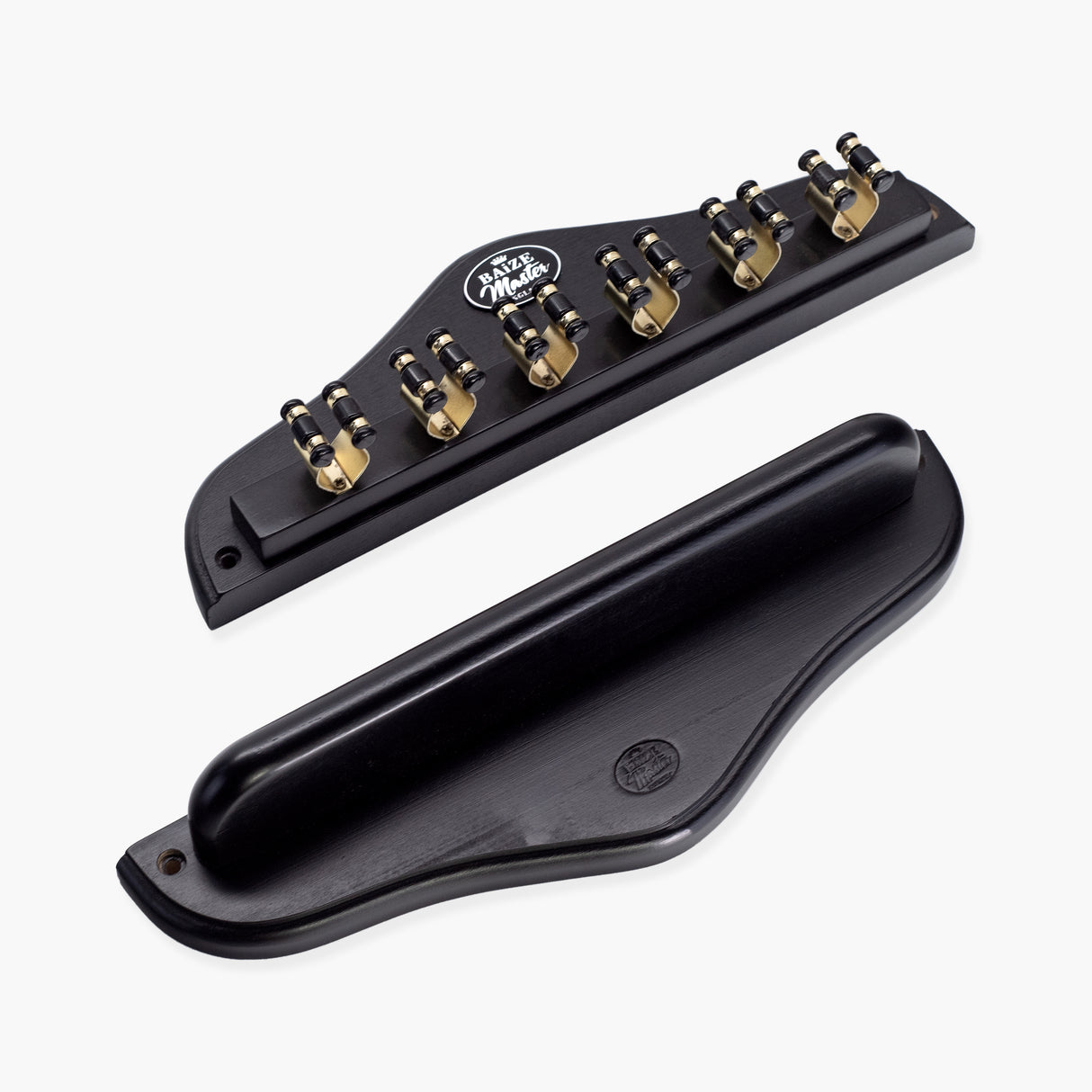 Baize Master Curved 6 Way Wall Mounted Snooker and Pool Cue Rack - Holds 6 Cues Cue + Case