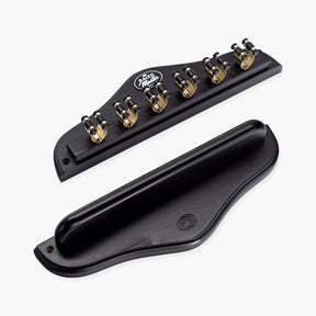 Baize Master Curved 6 Way Wall Mounted Snooker and Pool Cue Rack - Holds 6 Cues Cue + Case