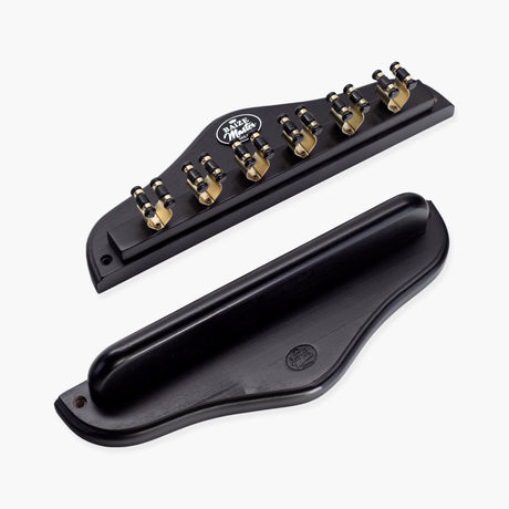 Baize Master Curved 6 Way Wall Mounted Snooker and Pool Cue Rack - Holds 6 Cues Cue + Case