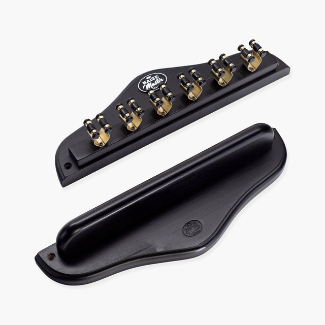 Baize Master Curved 6 Way Wall Mounted Snooker and Pool Cue Rack - Holds 6 Cues Cue + Case