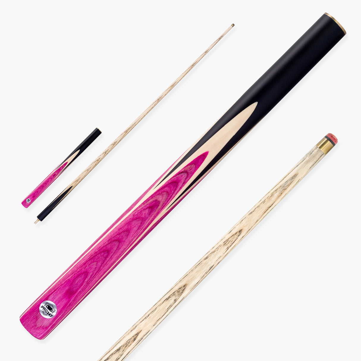 PRO147 Pink Windsor 3/4 Joint Snooker and Pool Cue 9.5mm Red Layered Tip
