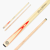 BCE Ronnie O'Sullivan ORANGE FLARE Cream Butt 2pc Ash Pool Snooker Cue 9.5mm Tip