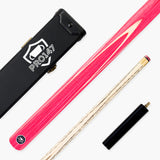 PRO147 Flamingo 3/4 Joint Snooker and Pool Cue and Case Set with 9.5mm Red Layered Pro Tip PRO147