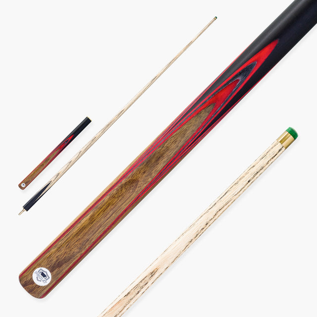 PRO147 Pearl Series Red Flash 3/4 Joint Cue with 9.5mm Layered Leather Tip PRO147