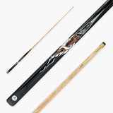 Kudos Flaming Tiger 57 Inch One Piece English Pool Cue 8.5mm Tip