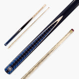 PRO147 Blue Dragon 57 Inch 2 Piece Snooker and Pool Cue with 9.5mm Red Layered Professional Tip