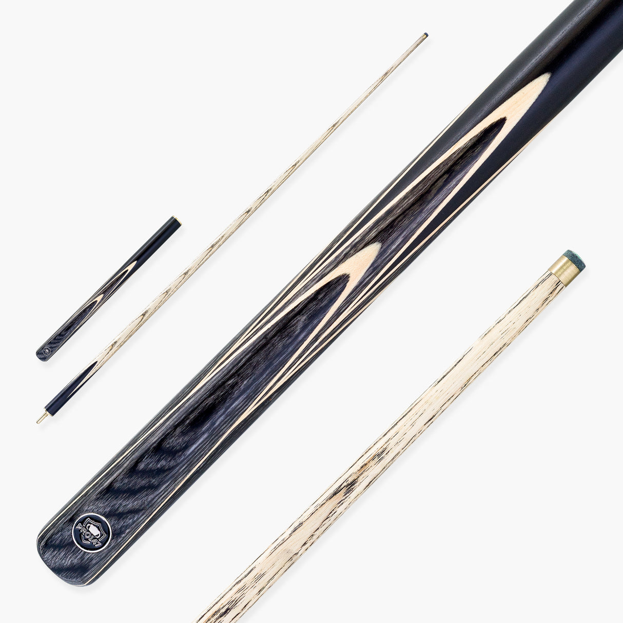 PRO147 Apollo 58 Inch 3/4 Jointed Hand Spliced Premium Snooker and Pool Cue 9.5mm Tip