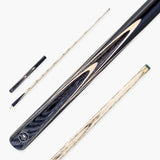 PRO147 Apollo 58 Inch 3/4 Jointed Hand Spliced Premium Snooker and Pool Cue 9.5mm Tip