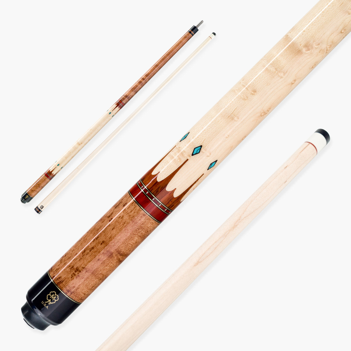 McDermott COCOBOLO CROWN Hand Crafted G-Series American Pool Cue 13mm tip – G407