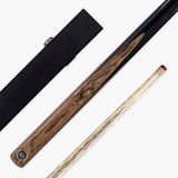 Baize Master Golden Sandalwood 2 Piece 57 Inch English Pool Cue and Case Set with 9.5mm Red Layered Tip