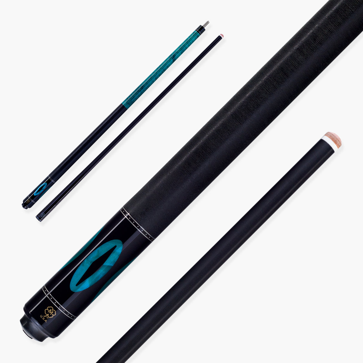 McDermott Defy Carbon Fiber Teal Pearl G-Series American Pool Cue 12.5mm tip – G213 - D12.5