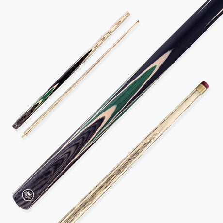 PRO147 Vortex 57 Inch 2 Piece Snooker and Pool Cue with 9.5mm Red Layered Professional Tip