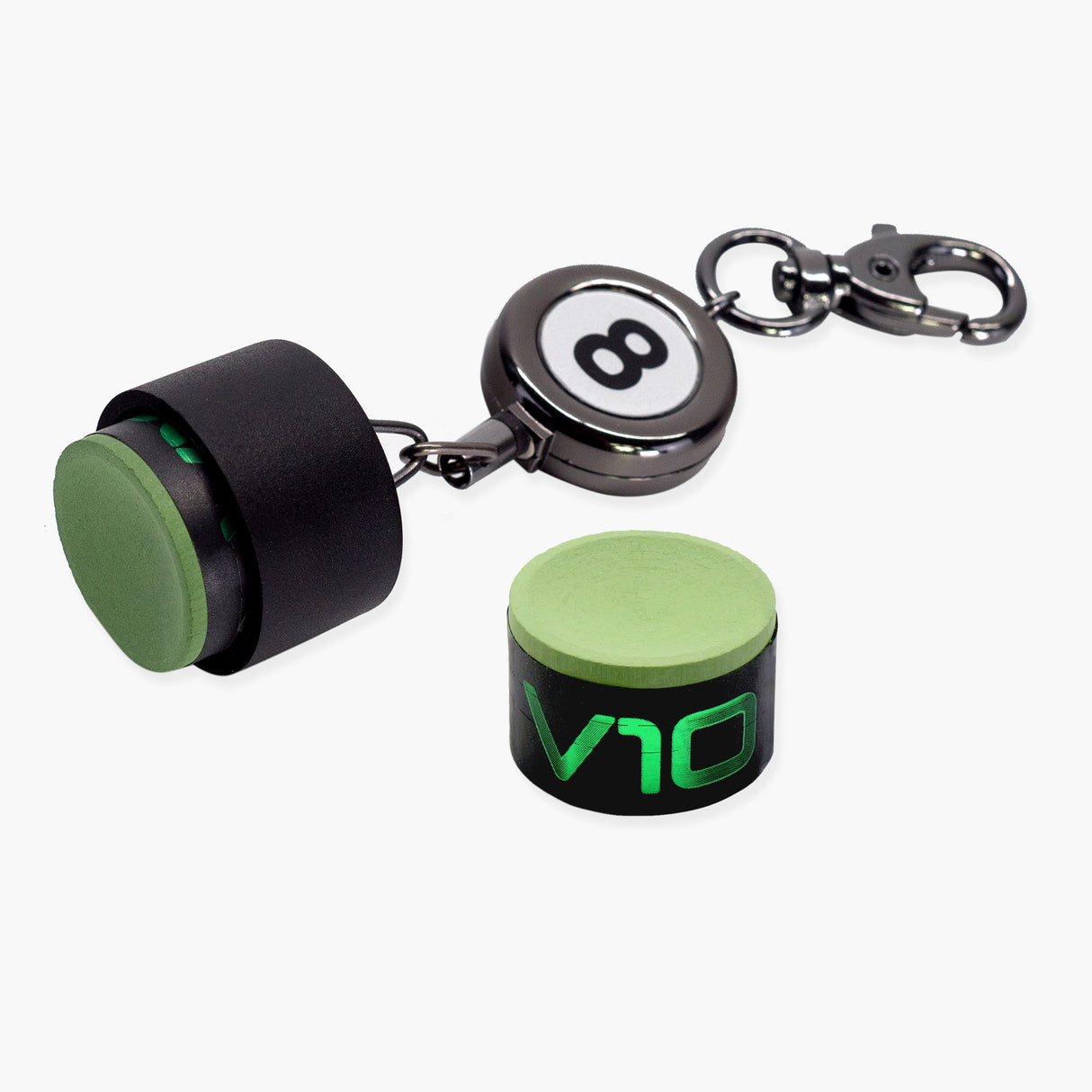 8 Ball Retractable Chalk Holder Cue + Case