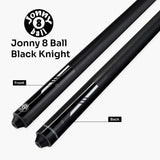 Jonny 8 Ball 2 Piece American Pool Break Cue with 13mm Phenolic Tip - BLACK