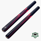 PRO147 Apollo 58 Inch 3/4 Jointed Hand Spliced Premium Snooker and Pool Cue 9.5mm Tip