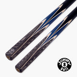 Jonny 8 Ball Vortex 57 Inch 2 Piece Centre Joint English Pool Cue with 8.5mm Professional Layered Tip