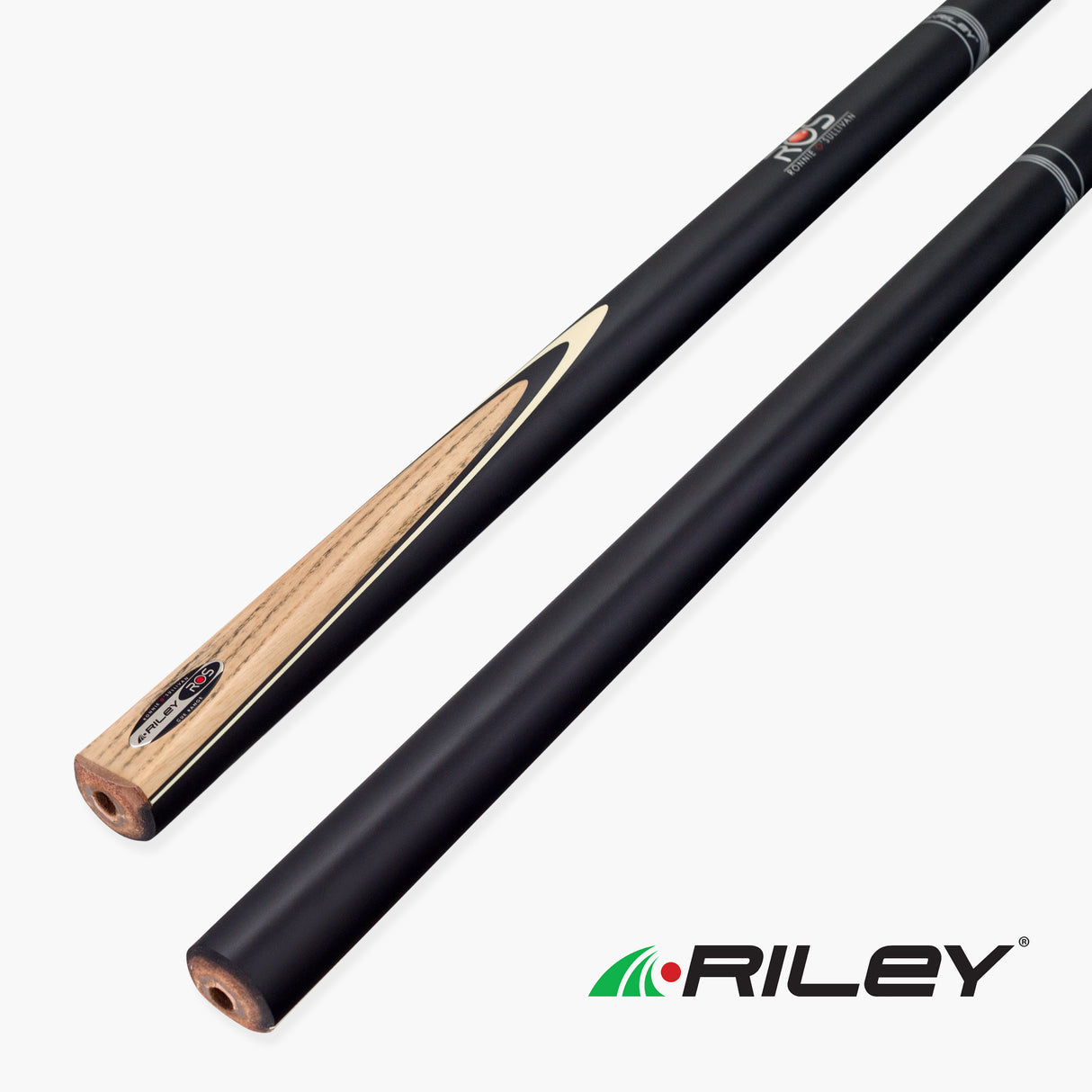 Riley Ronnie O’Sullivan Endorsed Limited Edition 2 Piece Ash Snooker and English Pool Cue 9.5mm Tip with Mini Butt Extension - EL-06E