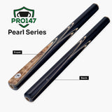 PRO147 Pearl Series Gold Burl 3/4 Joint Cue with 9.5mm Professional Red Leather Tip