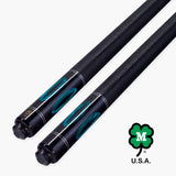 McDermott Defy Carbon Fiber Teal Pearl G-Series American Pool Cue 12.5mm tip – G213 - D12.5