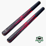 PRO147 Apollo 58 Inch 3/4 Jointed Hand Spliced Premium Snooker and Pool Cue and Case Set 9.5mm Tip