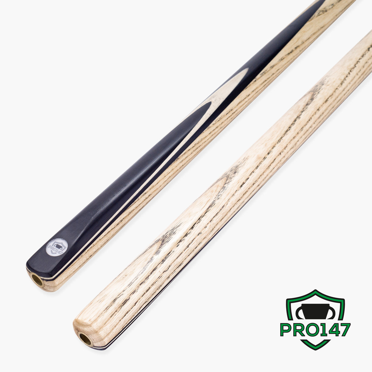 PRO147 Pro Match Ebony 2 Piece Snooker Pool Cue and Case Set 9.5mm Tip