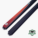 PRO147 PRO MATCH Red 2 Piece Centre Joint Matching Ash Pool Snooker Cue 9.5mm Tip