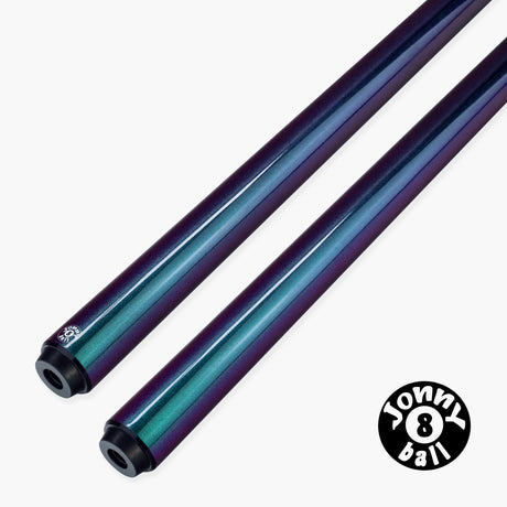 Jonny 8 Ball Chameleon 2 Piece Colour Changing Snooker and Pool Cue with 9.5mm Black Layered Pro Tip Jonny 8 Ball