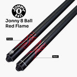 Jonny 8 Ball 2 Piece American Pool Break Cue with 13mm Phenolic Tip - BLACK