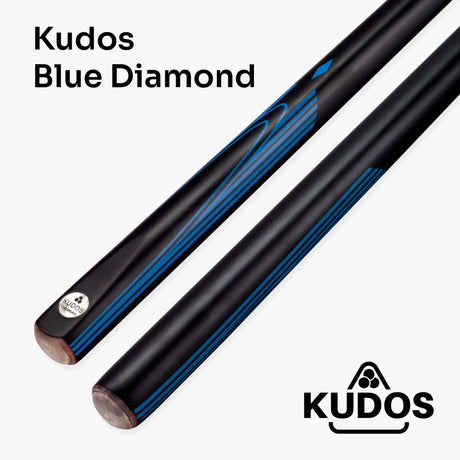 Kudos DIAMOND 57 Inch 2 Piece Matching Ash Grain Snooker Pool Cue - 9.5mm Tip Kudos