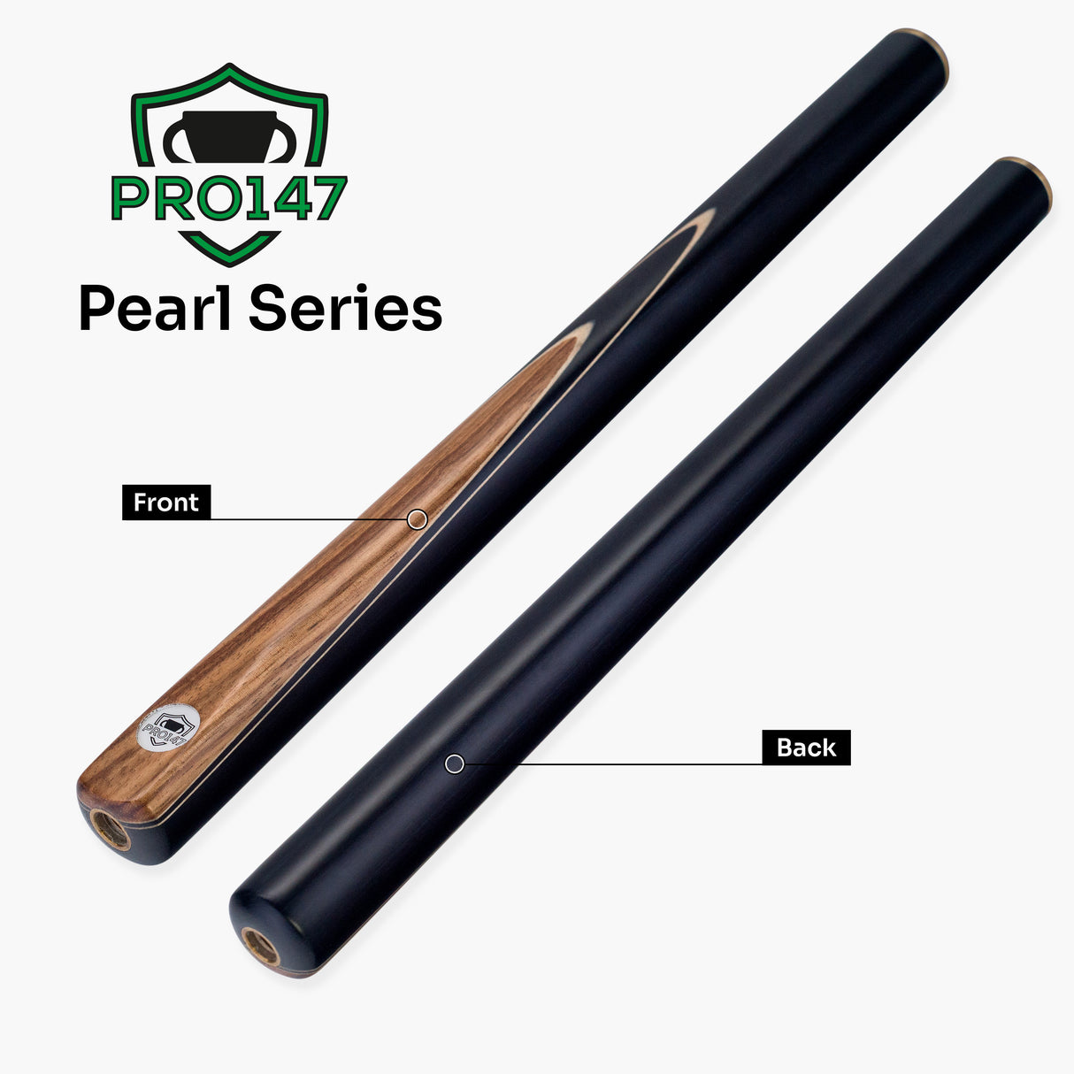 PRO147 Pearl Series Hazel Burl 3/4 Joint Deluxe Cue and Case Set with 9.5mm Professional Red Leather Tip