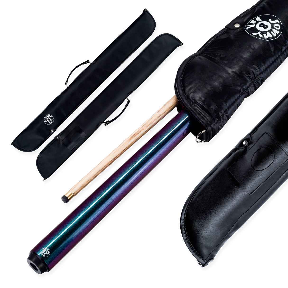 Jonny 8 Ball Chameleon 2 Piece Colour Changing Snooker and Pool Cue and Case Set with 9.5mm Tip Jonny 8 Ball