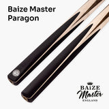 Baize Master Paragon 57 inch 2 Piece Snooker Pool Cue and Case Set 9.3mm Pro Leather Tip