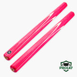 PRO147 Flamingo 3/4 Jointed Snooker and Pool Cue with 9.5mm Red Layered Pro Tip PRO147