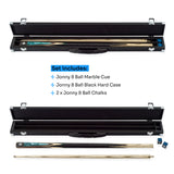 Jonny 8 Ball Marble 2 Piece Snooker and Pool Cue and Case Set 9mm Tip