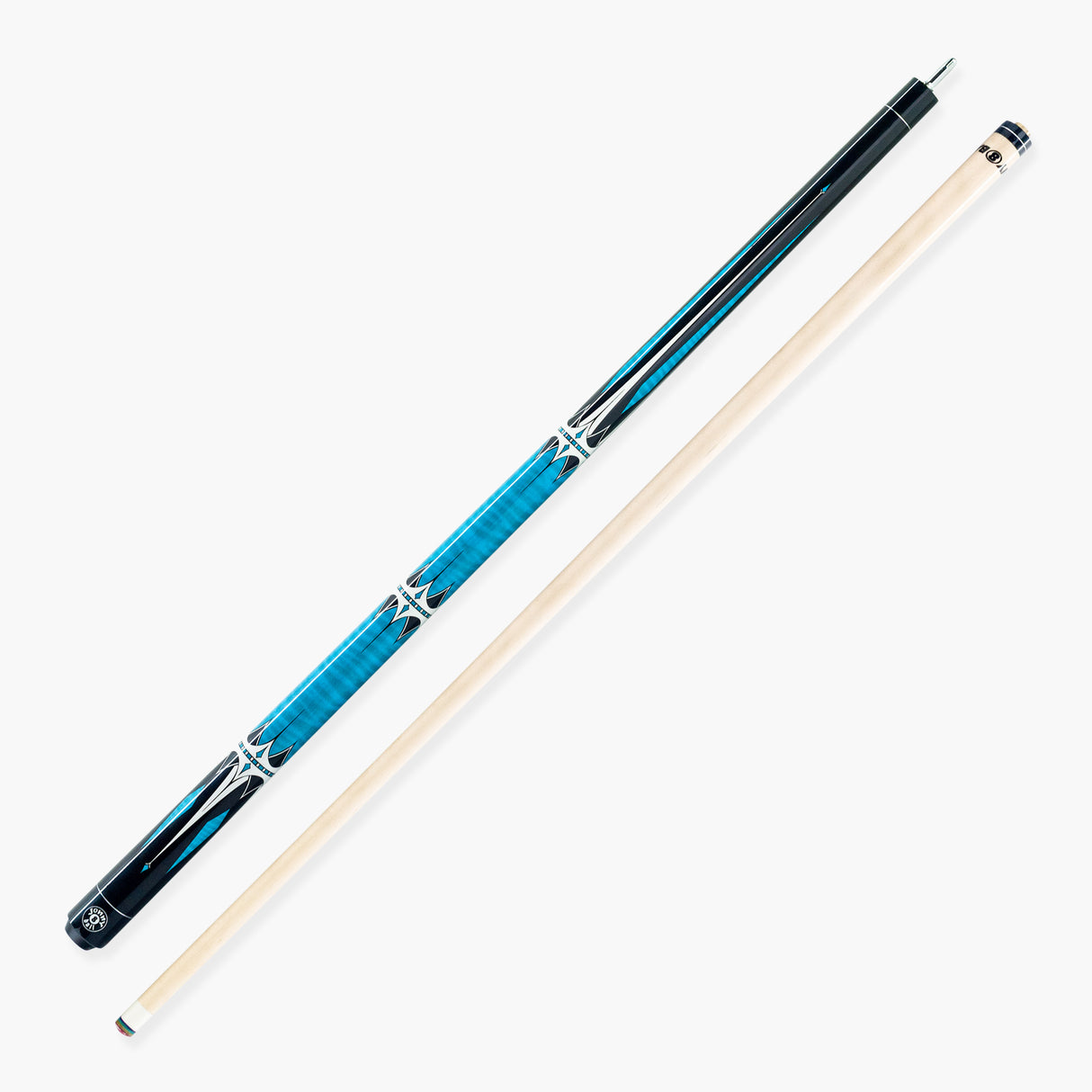 Jonny 8 Ball Harpoon 58 Inch 2 Piece American Pool Cue with Birch Shaft and 13mm Layered Tip