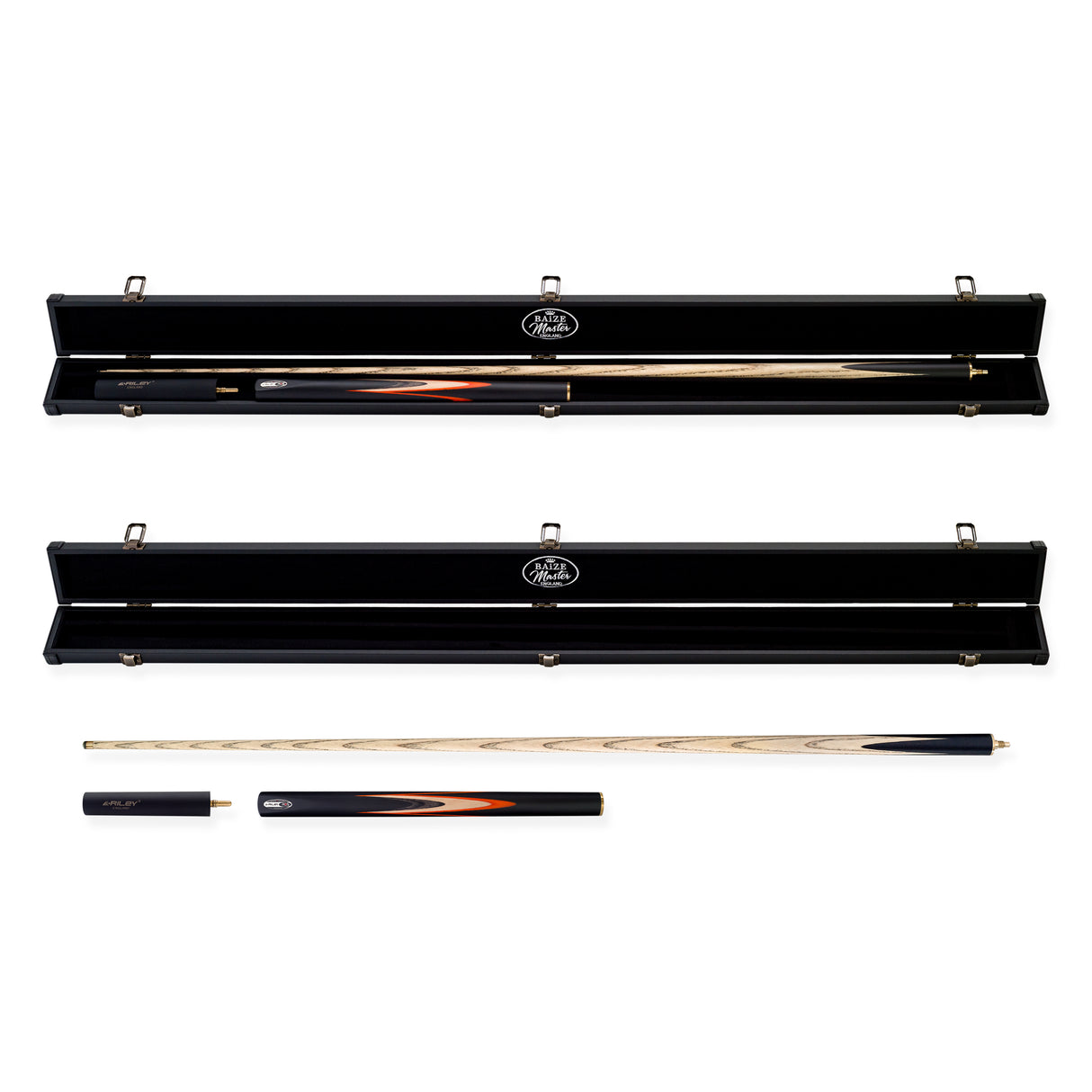 Riley Ronnie O’Sullivan 3 Series Limited Edition ¾ Joint Snooker and Pool Cue and Case Set with Ebony Butt and 9.5mm Elk Master Tip (ROS 3-7)