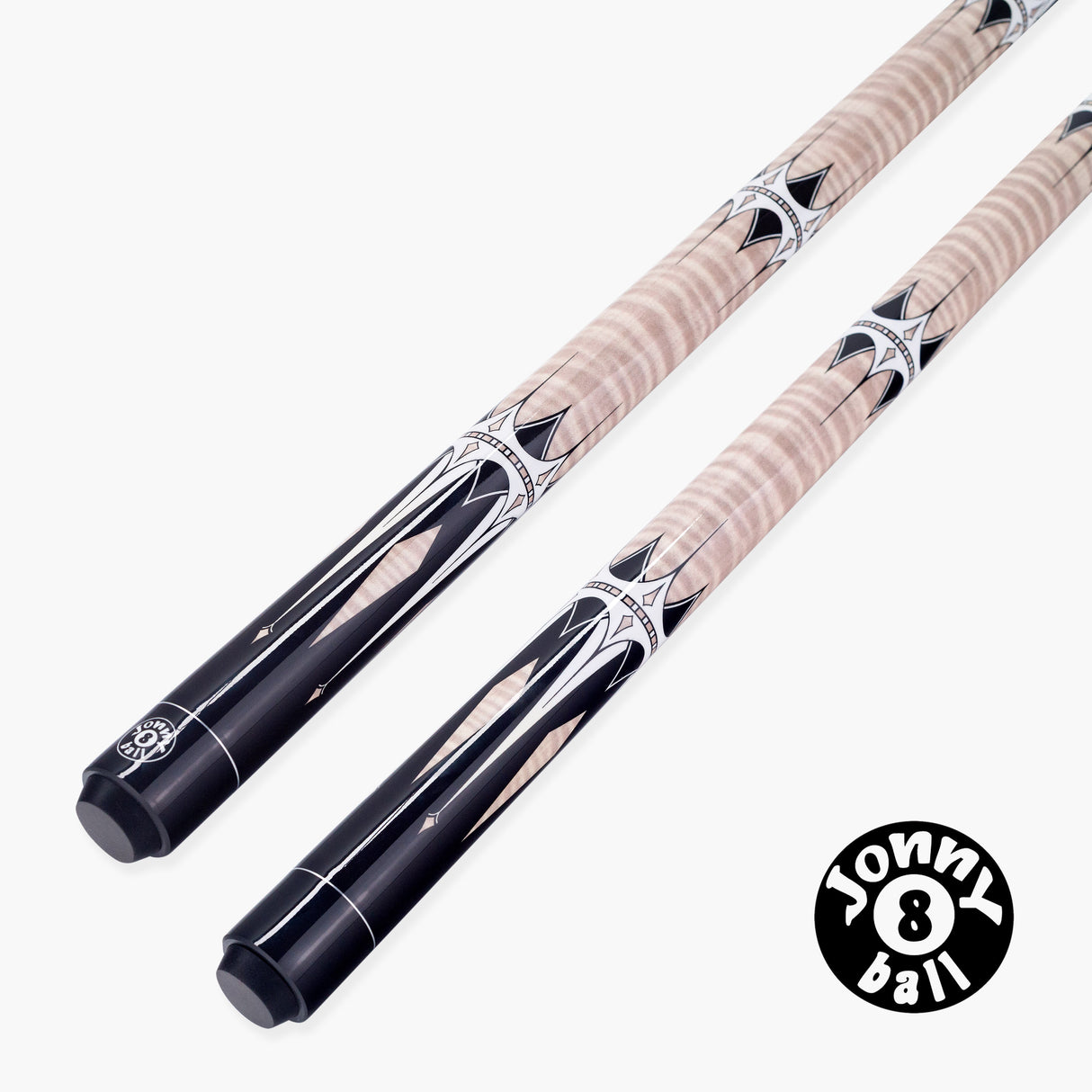 Jonny 8 Ball Harpoon 58 Inch 2 Piece American Pool Cue and Case Set 13mm Layered Tip