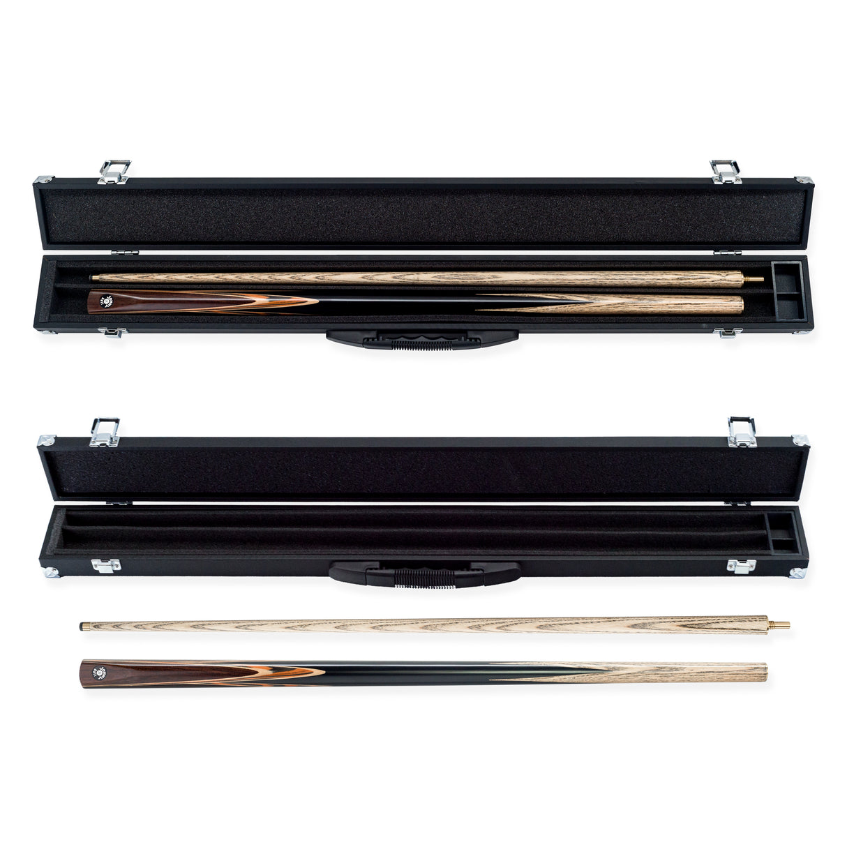 Jonny 8 Ball CLASSIC TIGER 2 Piece Snooker and Pool Cue and Case Set 9mm Tip