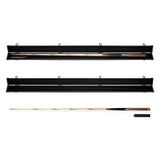 Jonny 8 Ball Walnut 57 Inch One Piece English Pool Cue and Case Set with UV Printed Ash Shaft and 8.5mm Red Layered Tip
