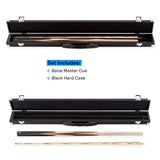 Baize Master Paragon 57 inch 2 Piece Snooker Pool Cue and Case Set 9.3mm Pro Leather Tip