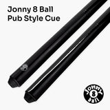 Jonny 8 Ball 57 Inch 2 Piece Pub Style Snooker Pool Cue and Case Set with 9.5mm Tip