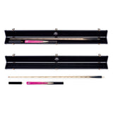 PRO147 Pink Windser 3/4 Joint Snooker and Pool Cue and Case Set 9.5mm Red Layered Tip