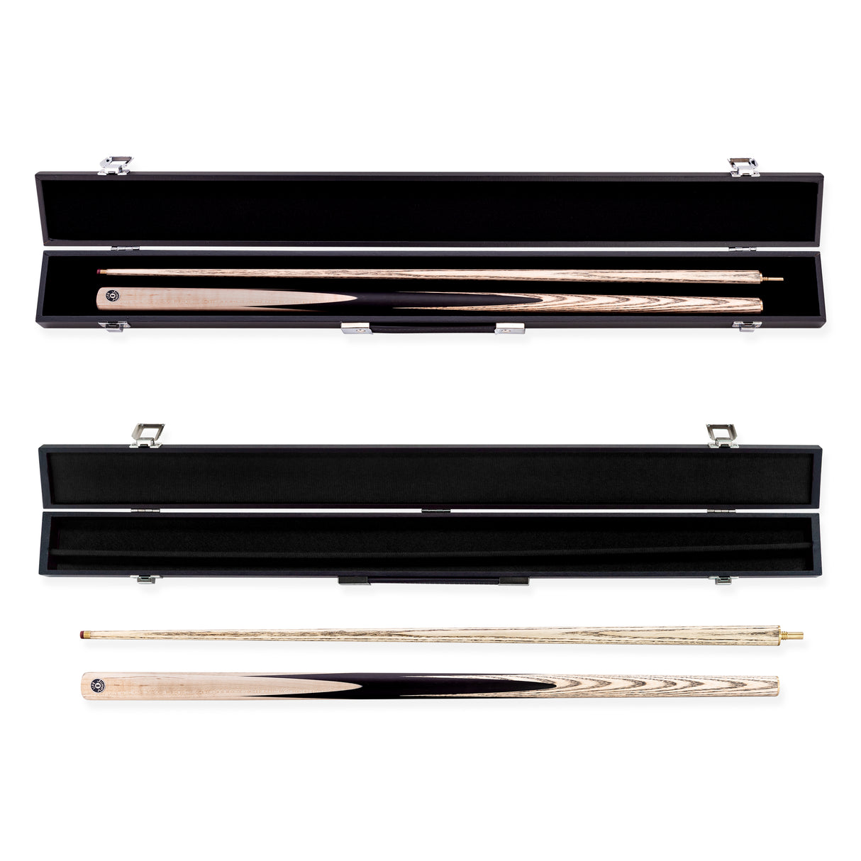 Jonny 8 Ball Jupiter 2 Piece 57 Inch English Pool Cue and Case Set with 8.5mm Red Layered Tip